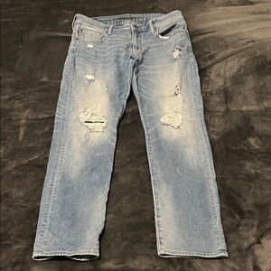 American Eagle light wash, Next level air flex distressed jeans Men 34 x 32.